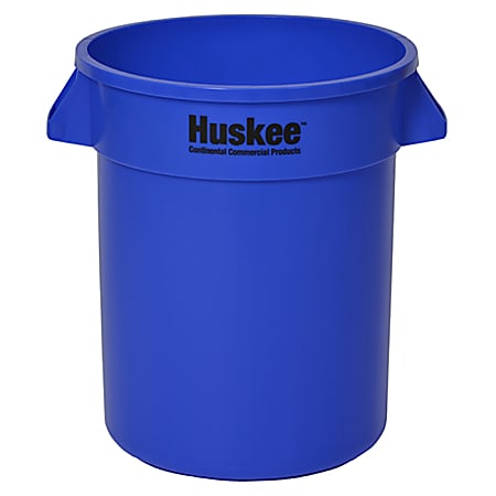 Continental Plastic Round Huskee Gray - 32 gal.