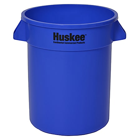 Continental Huskee Wall Hugger Round Poly Resin Trash