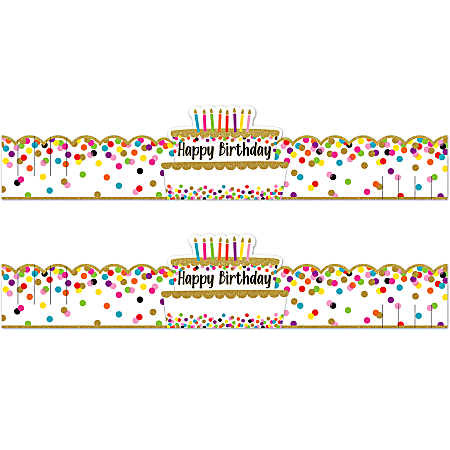 Teacher Created Resources Confetti Happy Birthday Crowns 30 Per Pack