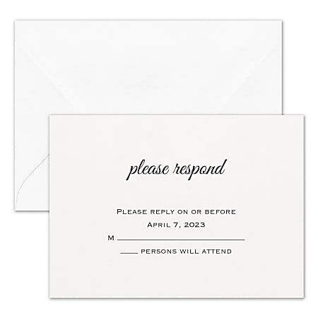 Custom Shaped Wedding & Event Response Cards With