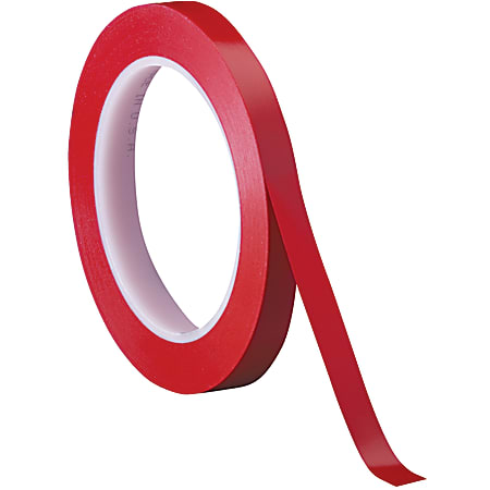 3M™ 471 Vinyl Tape, 3" Core, 0.25" x 36 Yd., Red, Case Of 144