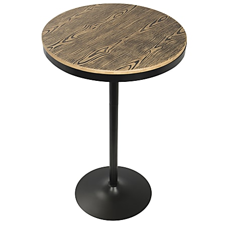 Lumisource Dakota Industrial Adjustable BarDinette Table Round