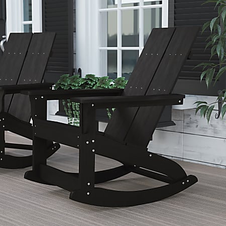 Black adirondack rocking chair top