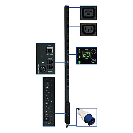 Tripp Lite PDU 3-Phase Switched 208V 12.6kW IEC-309 21 C13; 3 C19 0URM