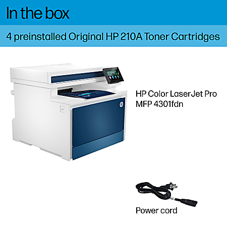 HP LaserJet Pro MFP 4301fdn All In One Laser Color Printer 4RA81F