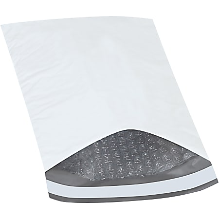 Office Depot® Brand Bubble-Lined Poly Mailers, 6 1/2" x 10", White, Box Of 250