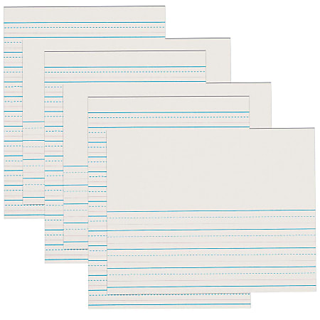 Pacon® Newsprint Handwriting Paper, Skip-A-Line, 8-1/2" x 11", White, Grades 2-3, 500 Sheets Per Pack, Set Of 3 Packs