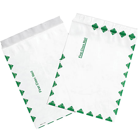 Tyvek® Envelopes, 9" x 12", End Opening, First-Class White, Pack Of 100