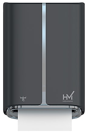 Highmark® Roll Towel Electronic Dispenser, 16-5/8"H x 11-1/2"W x 8-3/4"D, Dark Gray