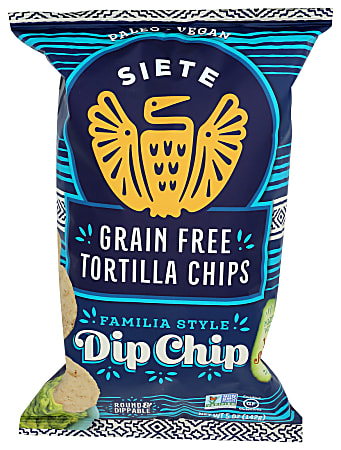 Siete Tortilla Chips, Dip Chip, 5 Oz, Total Qty 12