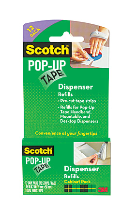 Scotch® Pop-Up Magic™ Tape Dispenser Refills, Clear, Pack Of 12 Refills
