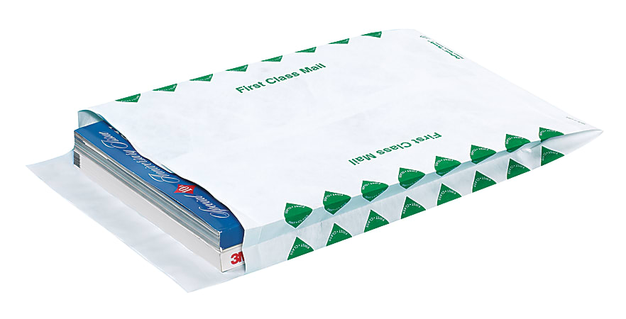 Tyvek® Envelopes, Expandable, 12" x 16" x 2", End Opening, White, Pack Of 100