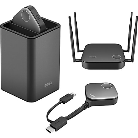 BenQ InstaShow S WDC20 IEEE 802.11ac 1.14 Gbit/s Wireless Presentation Gateway - 2.40 GHz, 5 GHz - 1 x Network (RJ-45) - Desktop