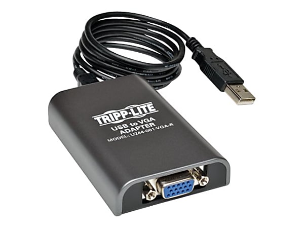Tripp Lite USB 2.0 to VGA Dual Multi-Monitor External Video Graphics Card Adapter 1080p 60Hz - External video adapter - USB 2.0 - D-Sub