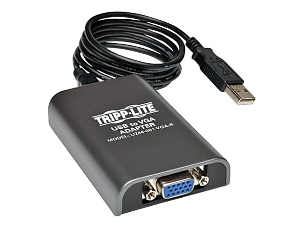 Tripp Lite USB 2.0 to VGA Dual Multi-Monitor External Video Graphics Card Adapter 1080p 60Hz - 128MB - 1920x1200,1080P"