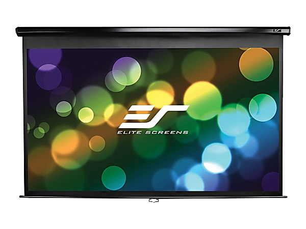 Elite Screens Manual Series M139UWX - Projection screen - ceiling mountable, wall mountable - 139" (139 in) - 16:10 - MaxWhite - black