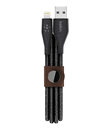 Belkin® DuraTek Plus Lightning To USB-A Cable With Strap, 6', Black, F8J236BT06-BLK