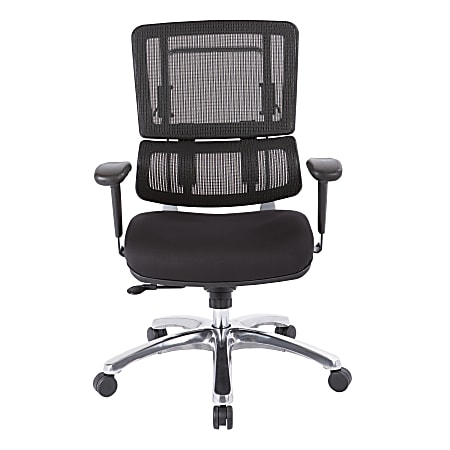 Pro-Line II™ Pro X996 Vertical Mesh High-Back Chair, Black/Coal Black FreeFlex®/Polished Aluminum