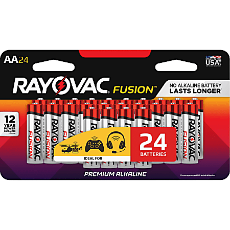 Rayovac Fusion Advanced Alkaline AA Batteries - For Toy, Digital Camera - AA - 15 V DC - Alkaline