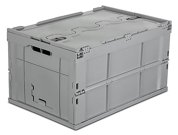 Mount It! Collapsible Plastic Storage Crate, 23.25" x