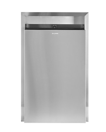 Alpine Recessed Waste Receptacle, 12 Gallons, Silver