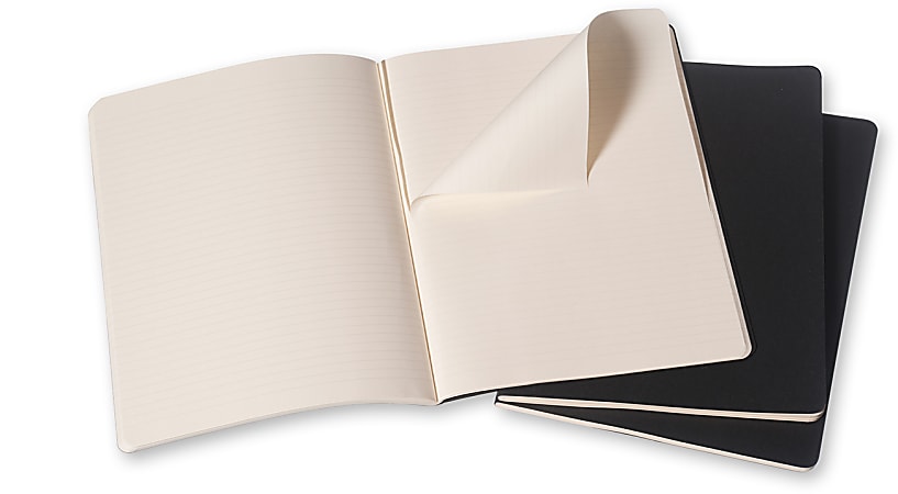 Moleskine Notebook, Ruled-Plain, Black, Extra Large, Soft Cover (7.5 x 10)  (Hardcover)
