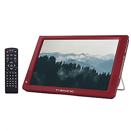 Trexonic Ultra-Lightweight 12" LED 1080p Portable TV, Red, 995115335M
