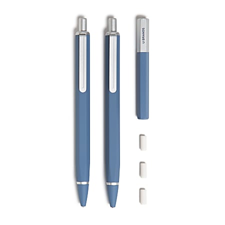 U Brands® Soft Touch Cambria Mechanical Pencil Refill Pack, 0.7 mm, Serene Botanicals, Pack Of 2 Pencils