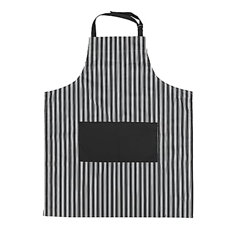 Better Houseware Adjustable Striped Apron, Black