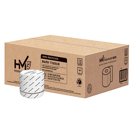 Highmark ECO 2 Ply Toilet Paper 100percent Recycled 550 Sheets Per Roll ...