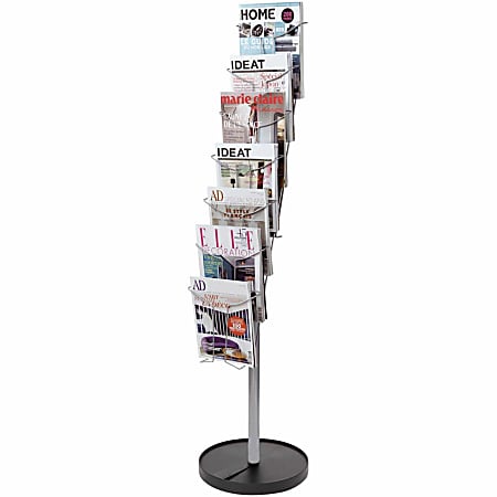 Alba Display Rack, 400 x Sheet, 7 x Document, 7 Compartment(s), 59.06"H, Floor, Metal