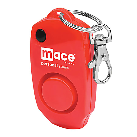 Mace® Brand Plastic Personal Alarm Key Chain, 1/2" x 1” x 2”, Red