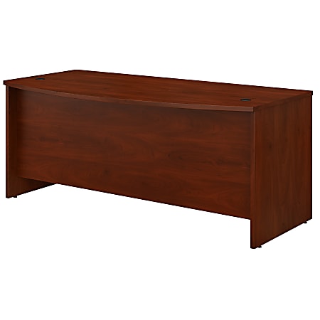Bush Business Furniture Studio C Bow Front Desk, 72"W x 36"D, Hansen Cherry, Premium Installation