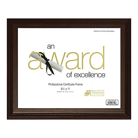 Timeless Frames® Englewood Award Frame, 8 1/2" x 11", Cordovan