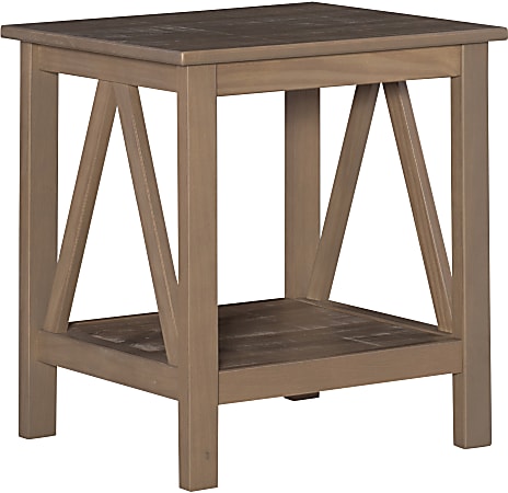 Linon Rockport End Table, Driftwood