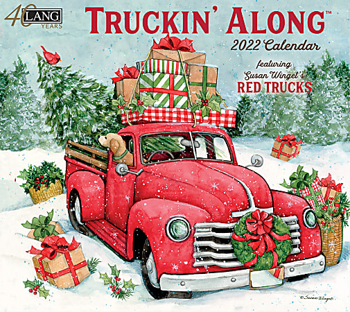 Lang Monthly Wall Calendar, 10”H x 13-7/16”W, Truckin’ Along, January To December 2022