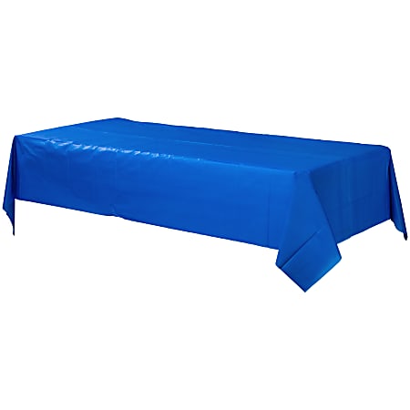 Amscan Go Brightly Solid Plastic Table Cover, 54”