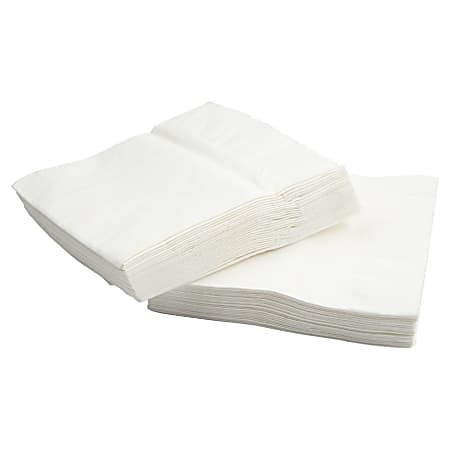 JAM PAPER Medium Lunch Napkins - 6 1/2 x 6 1/2 - White - 40/Pack