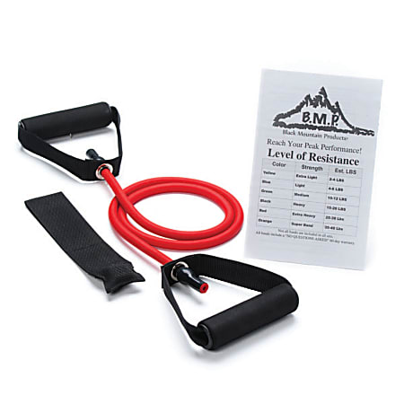 Black Mountain Products Single Resistance Band, 25-30 Lb, Red