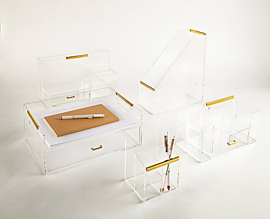 Realspace 5 Piece Desk Organizer Set With Antimicrobial Treatment