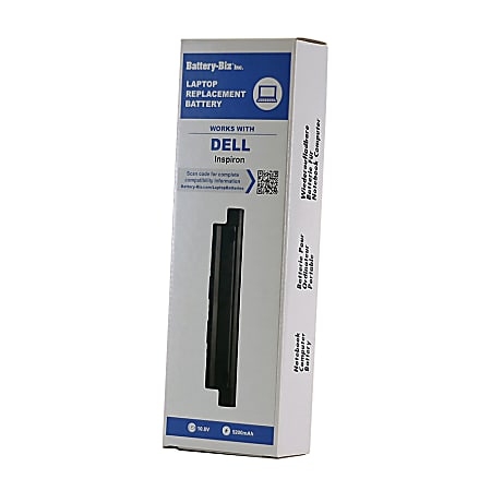Battery-Biz Replacement Battery For Dell™ Inspiron Laptop Computers, 10.8V, 5,200 mAh Capacity, B-LBDL24