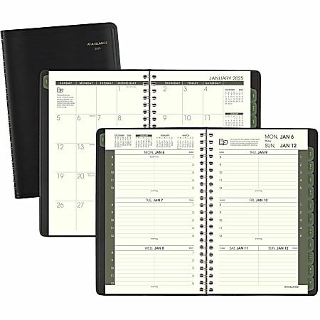 At-A-Glance 100% Recycled Weekly/Monthly Appointment Book - Julian Dates - Weekly - January 2022 till December 2022 - 8:00 AM to 5:00 PM - Hourly