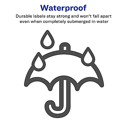 Avery® Waterproof Laser Mailing Labels With TrueBlock® Technology, 5 1/2