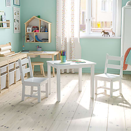 Table and chair set for work top