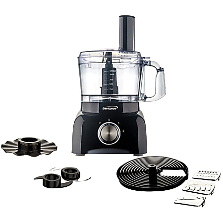 Brentwood 8-Cup 2-Speed Food Processor, Black/Silver