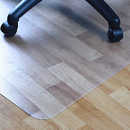 Floortex® Advantagemat® Vinyl Rectangular Chair Mat for Hard Floor, 48" x 60", Clear