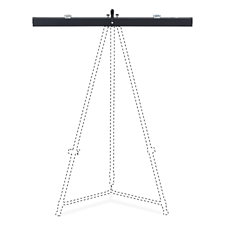 Lorell Telescoping Easel Pad Holder - 27.90" Length - Aluminum - Black - 1 Each