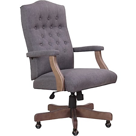 Boss Office Products Tufted Ergonomic Fabric High Back Office