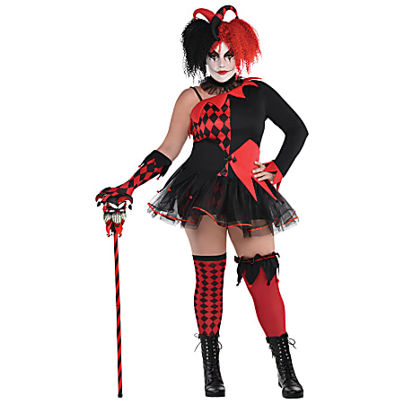 Amscan Jesterina Women's Halloween Costume, Plus Size