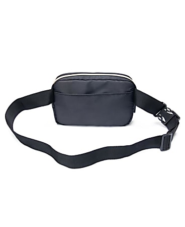 Kenneth Cole Womens Sophie Silky Nylon Belt Bag 8 12 H x 5 14 W x 1 1516 D Black Office Depot